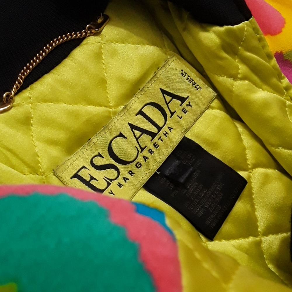 Vintage ESCADA Mod Abstract Bomber Jacket - Picture 10 of 13